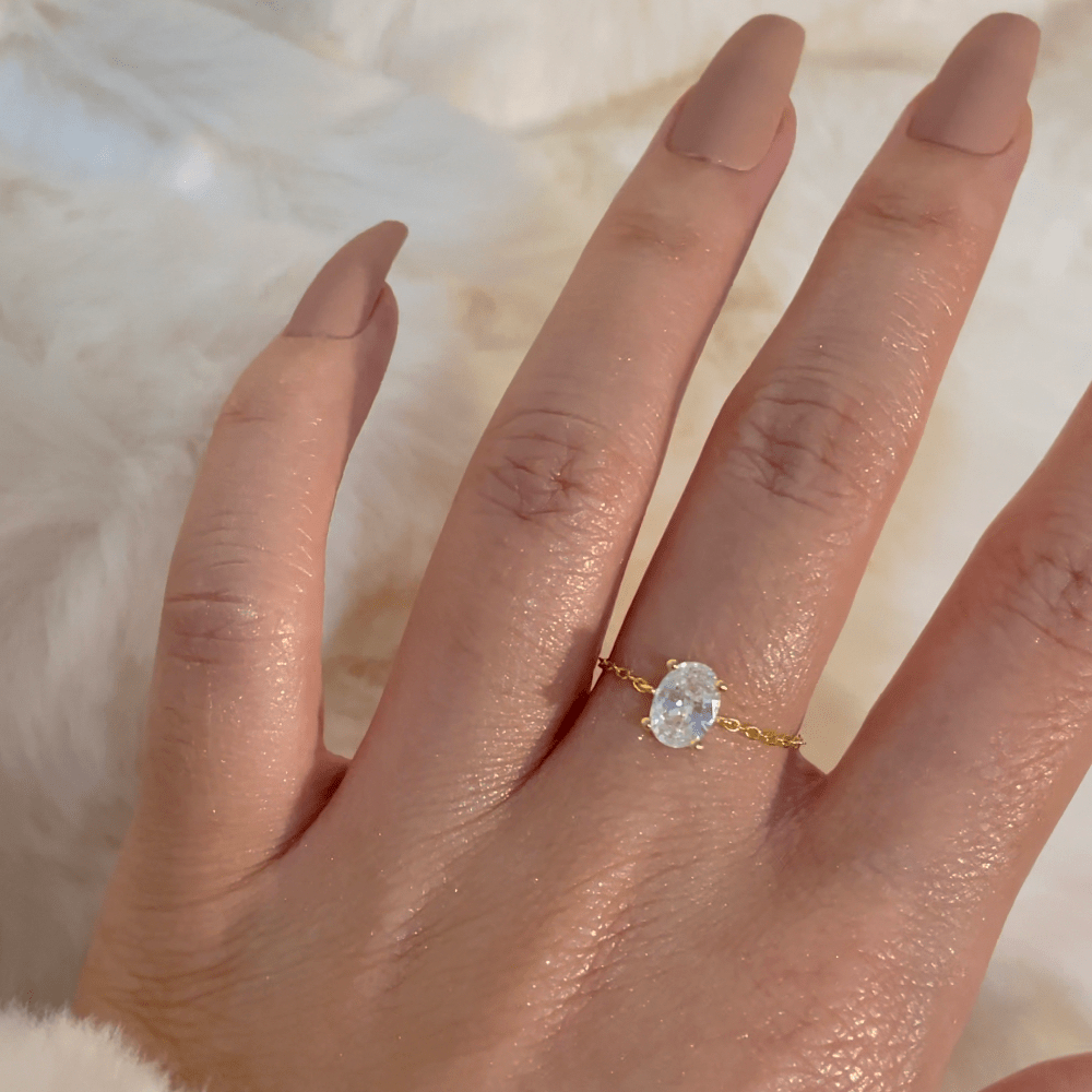 Verstellbarer The Originals Ring von Shimmys in Gold Oval